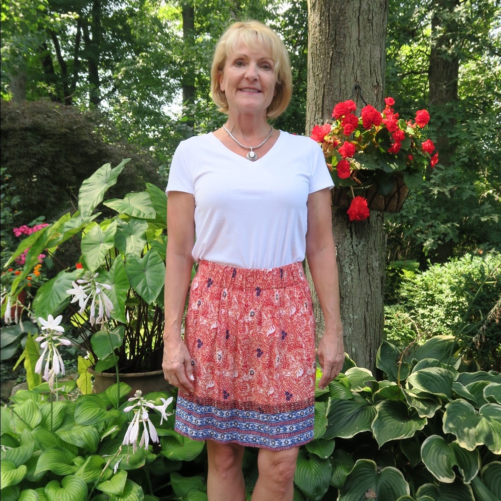 Multicolored Feminine CAbi Skirt